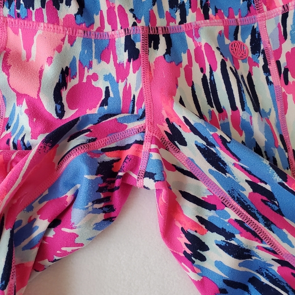Lilly Pulitzer Caille Xsmall Legging Free Spirit Pink Criss Cross Banding‎ XS - Picture 10 of 16